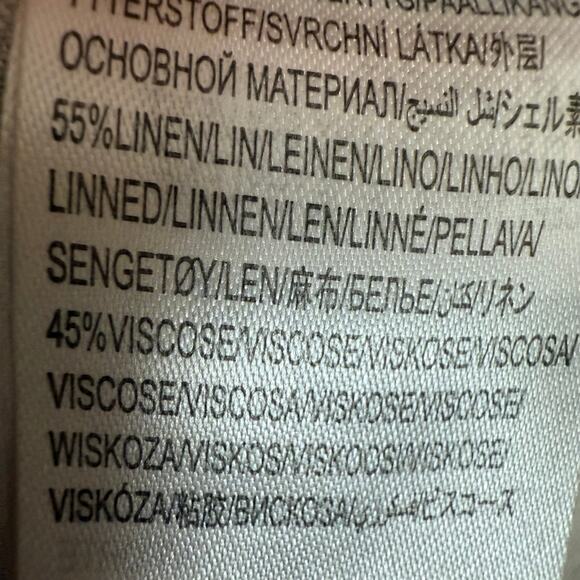 Farm Rio Graphic Leaves One Shoulder Linen-Blend Jumpsuit  Size M Cutout Waist - Picture 12 of 12